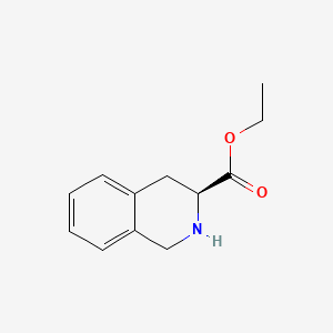 molecular formula C12H15NO2 B8797873 3-Isoquinolinecarboxylic acid, 1,2,3,4-tetrahydro-, ethyl ester, (3S)- 