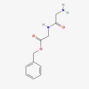 molecular formula C11H14N2O3 B8797876 BENZYL 2-(2-AMINOACETAMIDO)ACETATE 