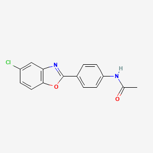 molecular formula C15H11ClN2O2 B8797883 N-(4-(5-Chlorobenzo[d]oxazol-2-yl)phenyl)acetamide 