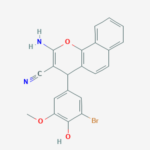 2-amino-4-(3-bromo-4-hydroxy-5-methoxyphenyl)-4H-benzo[h]chromene-3-carbonitrile