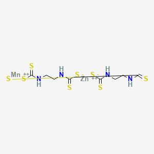 molecular formula C4H6N2S4Mn . C4H6N2S4Zn<br>C8H12MnN4S8Zn B8798085 MANCOZEB 