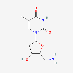 molecular formula C10H15N3O4 B8798126 Thymidine, 5'-amino-5'-deoxy- 