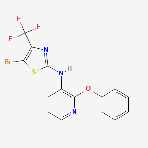 5-Bromo-N-(2-(2-(tert-butyl)phenoxy)pyridin-3-yl)-4-(trifluoromethyl)thiazol-2-amine