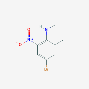 molecular formula C8H9BrN2O2 B8798250 (4-Bromo-2-methyl-6-nitro-phenyl)-methyl-amine 