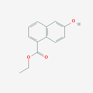 molecular formula C13H12O3 B8798265 Ethyl 6-hydroxynaphthalene-1-carboxylate CAS No. 90162-14-4