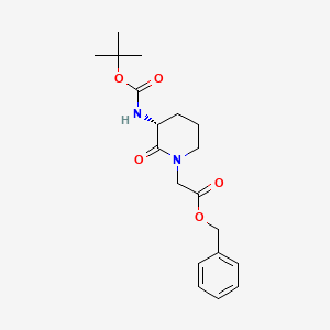 (R)-Benzyl 2-(3-((tert-butoxycarbonyl)amino)-2-oxopiperidin-1-YL)acetate