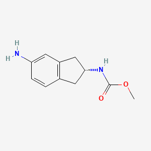 molecular formula C11H14N2O2 B8798320 (R)-Methyl (5-amino-2,3-dihydro-1H-inden-2-yl)carbamate CAS No. 256397-63-4