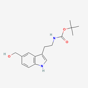 molecular formula C16H22N2O3 B8798397 tert-Butyl (2-(5-(hydroxymethyl)-1H-indol-3-yl)ethyl)carbamate 