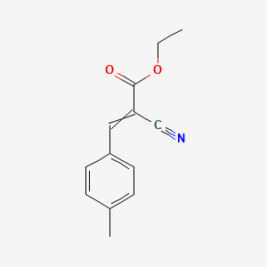 molecular formula C13H13NO2 B8798425 ethyl (2E)-2-cyano-3-(4-methylphenyl)prop-2-enoate 