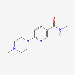 3-Pyridinecarboxamide, N-methyl-6-(4-methyl-1-piperazinyl)-