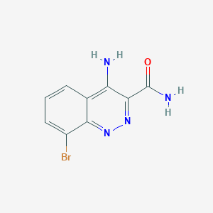 molecular formula C9H7BrN4O B8798618 4-Amino-8-bromocinnoline-3-carboxamide 