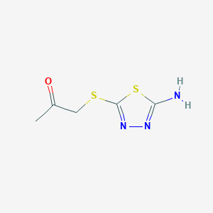 1-[(5-Amino-1,3,4-thiadiazol-2-yl)sulfanyl]propan-2-one