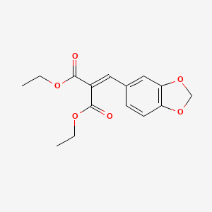 molecular formula C15H16O6 B8798685 Diethyl 2-(1,3-benzodioxol-5-ylmethylene)malonate CAS No. 5458-69-5