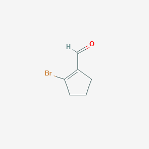 molecular formula C6H7BrO B8798691 2-bromocyclopent-1-enecarbaldehyde CAS No. 89466-25-1