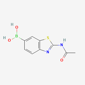 molecular formula C9H9BN2O3S B8798702 (2-Acetamidobenzo[d]thiazol-6-yl)boronic acid 