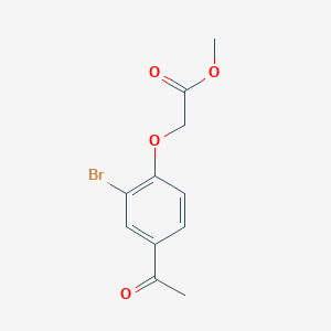 molecular formula C11H11BrO4 B8798713 Methyl 2-(4-acetyl-2-bromophenoxy)acetate 