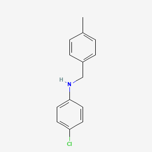 molecular formula C14H14ClN B8798716 4-chloro-N-[(4-methylphenyl)methyl]aniline CAS No. 73842-46-3