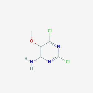 molecular formula C5H5Cl2N3O B8798719 2,6-Dichloro-5-methoxypyrimidin-4-amine 
