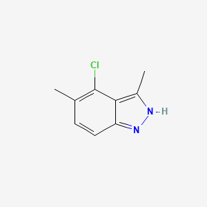 molecular formula C9H9ClN2 B8798778 4-chloro-3,5-dimethyl-1H-indazole 