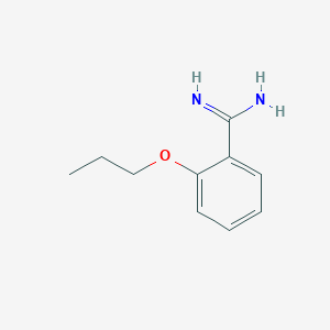 molecular formula C10H14N2O B8798782 2-Propoxy-benzamidine CAS No. 63874-26-0