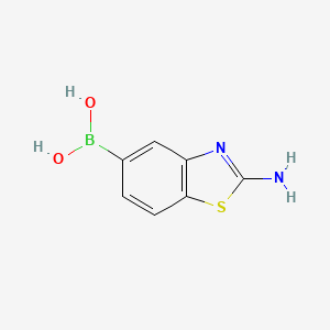 molecular formula C7H7BN2O2S B8798788 (2-Amino-1,3-benzothiazol-5-yl)boronic acid CAS No. 590417-69-9