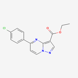 molecular formula C15H12ClN3O2 B8798795 Ethyl 5-(4-chlorophenyl)pyrazolo[1,5-a]pyrimidine-3-carboxylate 