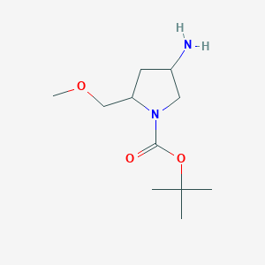 molecular formula C11H22N2O3 B8798819 Tert-butyl 4-amino-2-(methoxymethyl)pyrrolidine-1-carboxylate 