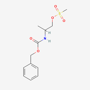 molecular formula C12H17NO5S B8798825 2-(((Benzyloxy)carbonyl)amino)propyl methanesulfonate 