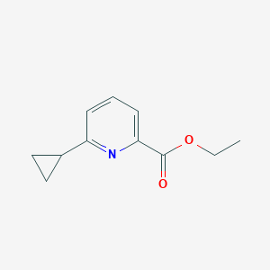 molecular formula C11H13NO2 B8798861 Ethyl 6-cyclopropylpicolinate 