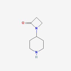 molecular formula C8H14N2O B8798890 1-(Piperidin-4-yl)azetidin-2-one 
