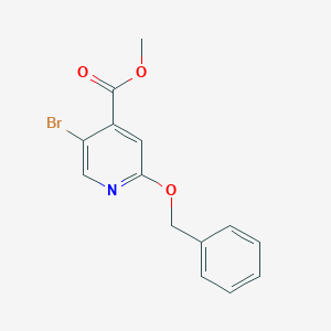 molecular formula C14H12BrNO3 B8798900 Methyl 2-(benzyloxy)-5-bromoisonicotinate 