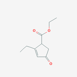 molecular formula C10H14O3 B8798955 Ethyl 2-ethyl-4-oxocyclopent-2-enecarboxylate 