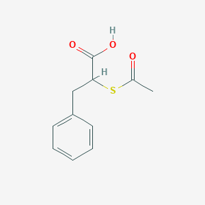 molecular formula C11H12O3S B8798980 2(R)-Acetylthio-benzenepropanoic acid 