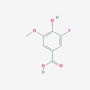 molecular formula C8H7FO4 B8798993 3-Fluoro-4-hydroxy-5-methoxybenzoic acid 