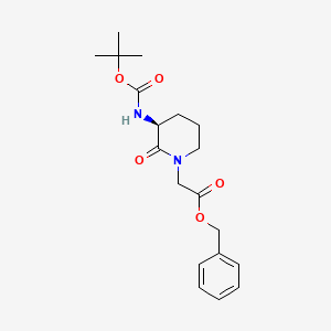 (S)-Benzyl 2-(3-((tert-butoxycarbonyl)amino)-2-oxopiperidin-1-YL)acetate