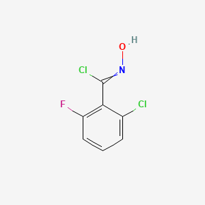 molecular formula C7H4Cl2FNO B8799123 2-chloro-6-fluoro-N-hydroxybenzimidoyl chloride 