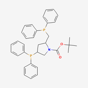 Tert-butyl 4-diphenylphosphanyl-2-(diphenylphosphanylmethyl)pyrrolidine-1-carboxylate