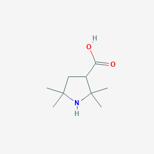 molecular formula C9H17NO2 B8799197 2,2,5,5-Tetramethylpyrrolidine-3-carboxylic acid CAS No. 76193-99-2