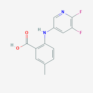 molecular formula C13H10F2N2O2 B8799205 2-((5,6-Difluoropyridin-3-yl)amino)-5-methylbenzoic acid 