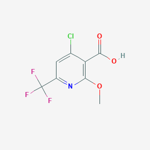 molecular formula C8H5ClF3NO3 B8799216 4-Chloro-2-methoxy-6-(trifluoromethyl)nicotinic acid CAS No. 916160-42-4