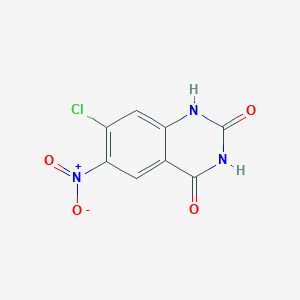 molecular formula C8H4ClN3O4 B8799260 7-Chloro-6-nitroquinazoline-2,4(1H,3H)-dione CAS No. 76822-66-7