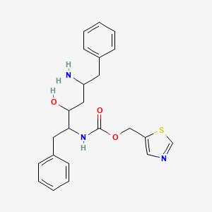 molecular formula C23H27N3O3S B8799311 Thiazol-5-ylmethyl ((2S,3S,5S)-5-amino-3-hydroxy-1,6-diphenylhexan-2-yl)carbamate 