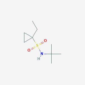 molecular formula C9H19NO2S B8799360 N-(Tert-butyl)-1-ethylcyclopropane-1-sulfonamide CAS No. 681808-55-9