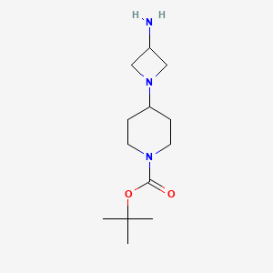 molecular formula C13H25N3O2 B8799394 Tert-butyl 4-(3-aminoazetidin-1-YL)piperidine-1-carboxylate CAS No. 883547-00-0