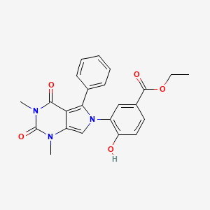 Ethyl 3-[1,3-dimethyl-2,4-dioxo-5-phenyl-3,4-dihydro-1H-pyrrolo[3,4-d]pyrimidin-6(2H)-yl]-4-hydroxybenzoate