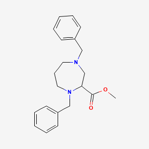molecular formula C21H26N2O2 B8799505 Methyl 1,4-dibenzyl-1,4-diazepane-2-carboxylate 