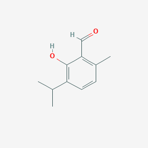 molecular formula C11H14O2 B8799526 2-Hydroxy-3-isopropyl-6-methylbenzaldehyde CAS No. 1666-00-8
