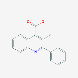 molecular formula C18H15NO2 B8799555 Methyl 3-methyl-2-phenylquinoline-4-carboxylate CAS No. 74960-43-3