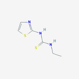 molecular formula C6H9N3S2 B8799688 Thiourea, N-ethyl-N'-2-thiazolyl- CAS No. 51074-16-9