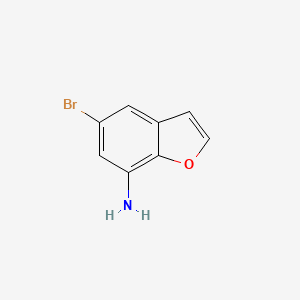 molecular formula C8H6BrNO B8799700 5-Bromobenzofuran-7-amine 